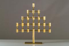  Metallslojden Gusum Large Swedish Candelabra in Brass by Lars Bergsten for Gusum - 833663