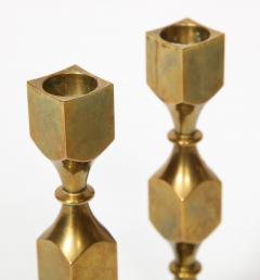  Metallslojden Gusum Pair of Swedish Brass Candlesticks - 2005154