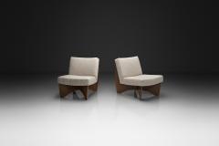  Metz Co Pair of Modern Lounge Chairs with Crossed Base for Metz Co Germany 1970s - 4616966