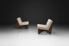  Metz Co Pair of Modern Lounge Chairs with Crossed Base for Metz Co Germany 1970s - 4616988
