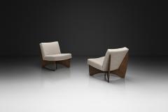  Metz Co Pair of Modern Lounge Chairs with Crossed Base for Metz Co Germany 1970s - 4616989