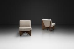  Metz Co Pair of Modern Lounge Chairs with Crossed Base for Metz Co Germany 1970s - 4616990