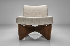  Metz Co Pair of Modern Lounge Chairs with Crossed Base for Metz Co Germany 1970s - 4616993