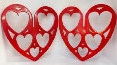  Michael Gitter Interlocking Hearts Powder coated Aluminum Lace Sculpture by Michael Gitter - 3611859