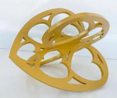 Michael Gitter Lace Powder Coated Aluminum Interlocking Hearts Sculpture by Michael Gitter - 3604693