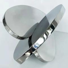  Michael Gitter Michael Gitter Interlocking Hearts Sculpture Solid Thick Stainless Steel - 3599432