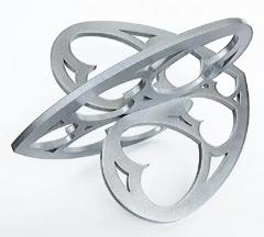  Michael Gitter Michael Gitter Lace Interlocking Hearts Sculpture Sparkle Powder Coating - 3604681