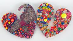  Michael Gitter Resin Love Heart Sculpture by Artists Michael Gitter Jillian Whelan 1 1 piece - 4416415