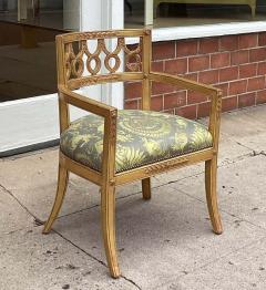  Michael S Smith Regency Style Michael Smith Treviso Armchair W Green Gold Fortuny - 3870419