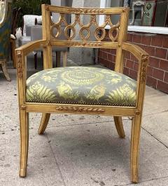  Michael S Smith Regency Style Michael Smith Treviso Armchair W Green Gold Fortuny - 3870423