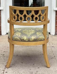  Michael S Smith Regency Style Michael Smith Treviso Armchair W Green Gold Fortuny - 3870424