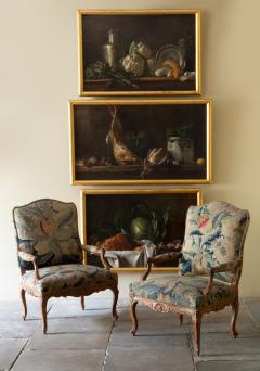  Michel Honor Bounieu LATE 18TH CENTURY TRIPTYCH STILL LIFE OIL ON CANVAS NATURE MORTE - 3550869