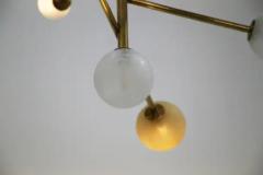  Midcentury Italian school Italian Ceiling Chandelier in Glass and Brass Contemporary - 3704005