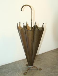  Midcentury Italian school Vintage Brass Umbrella Stand - 3988418