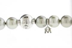  Mikimoto Mikimoto Silver South Sea Pearl Tahitian Graduated Necklace - 4265011