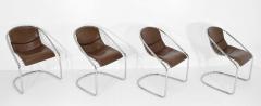  Minotti Minotti Chairs in Brown Leather by Gordon Guillaumier Cortina - 1327587