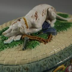  Minton Festive Victorian Minton Majolica Game Pie Dish with Gun Dog - 3367500