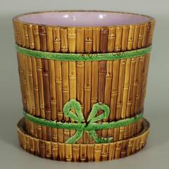  Minton Minton Majolica Bamboo Planter Stand - 1899172