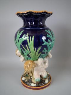  Minton Minton Majolica Vase Supported By Three Merboys - 1755111