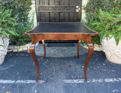  Minton Spidell 19c Style Minton Spidell French Country Leather Top Game Table - 2789835