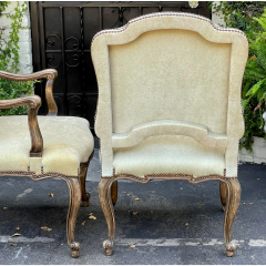  Minton Spidell Early 19th C Style Minton Spidell Regence Beige Velvet Arm Chairs a Pair - 2708262