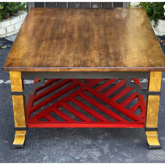  Minton Spidell Minton Spidell Parcel Gilt and Ebonized Rouge Grille Coffee Table - 2829889