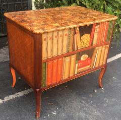  Minton Spidell Minton Spidell Trompe lOeil Faux Bookcase Two Door Side Table Cabinet - 1841200