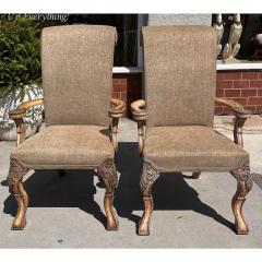  Minton Spidell Pair of Minton Spidell Scroll Back Regency Arm Chairs - 3263603