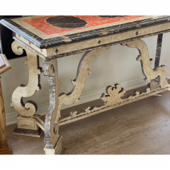  Minton Spidell Spanish Colonial Minton Spidell Trompe lOeil Hand Painted Console Table - 2696479