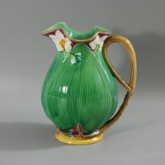  Minton Victorian Minton Majolica Lily Pad and Flower Jug Pitcher - 3367388