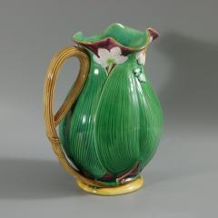  Minton Victorian Minton Majolica Lily Pad and Flower Jug Pitcher - 3367389