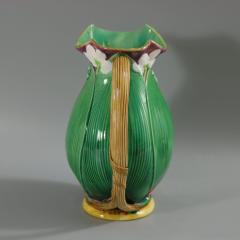  Minton Victorian Minton Majolica Lily Pad and Flower Jug Pitcher - 3367390