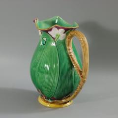  Minton Victorian Minton Majolica Lily Pad and Flower Jug Pitcher - 3367391