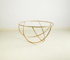  Misaya Brass Sculpted Coffee Table Gold Basket Misaya - 1314369