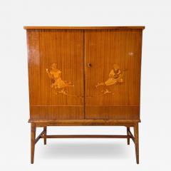  Mj lby Intarsia 1940 s Swedish Cabinet - 4678367