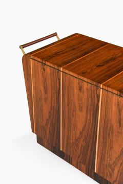  Mj lby Intarsia Rare Bar Trolley in Brass and Rosewood by Erik Matsson 1930s - 4555515
