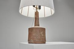  Mobach Earth Toned Ceramic Table Lamp by Mobach The Netherlands 1960s - 4590211