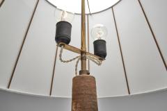  Mobach Earth Toned Ceramic Table Lamp by Mobach The Netherlands 1960s - 4590212