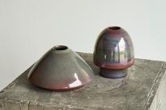  Mobach Joke Stroes Pair of Luster Glazed Studio Pottery Objects for Mobach 1980s - 4582801