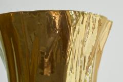  Mobach Kasper Mobach Pair of Golden Luster Glazed Studio Pottery Vases 1990s - 4582496