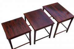  Mobelfabrikken Toften Danish Modern Rosewood Nesting E W Bach Toften Stacking Side End Accent Tables - 1789161