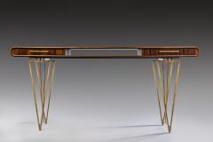  Mobelfabrikken Toften Large Desk In Rosewood And Brass Denmark Early 1960s - 1898992