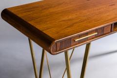  Mobelfabrikken Toften Large Desk In Rosewood And Brass Denmark Early 1960s - 1898993