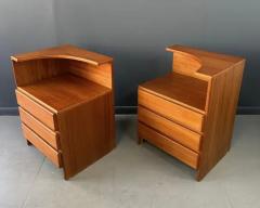  Mobican Furniture Pair of Mobican Teak Midcentury Three Drawer Nightstands - 3936160