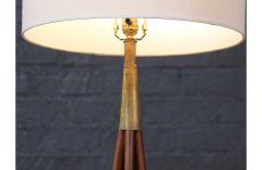  Modeline California Modern Brass Korina Wood Floor Lamp by Modeline - 3937417