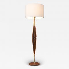  Modeline California Modern Brass Korina Wood Floor Lamp by Modeline - 3939839