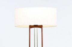  Modeline California Modern Column Walnut Brass Floor Lamp by Modeline - 2666580