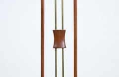  Modeline California Modern Column Walnut Brass Floor Lamp by Modeline - 2666582