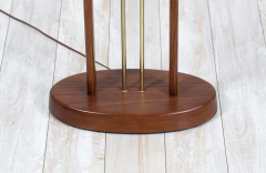  Modeline California Modern Column Walnut Brass Floor Lamp by Modeline - 2666583