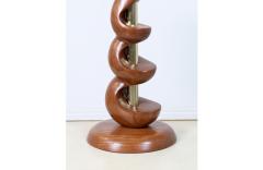  Modeline Mid Century Modern Sculpted Walnut Twist Table Lamps by Modeline of California - 2935980